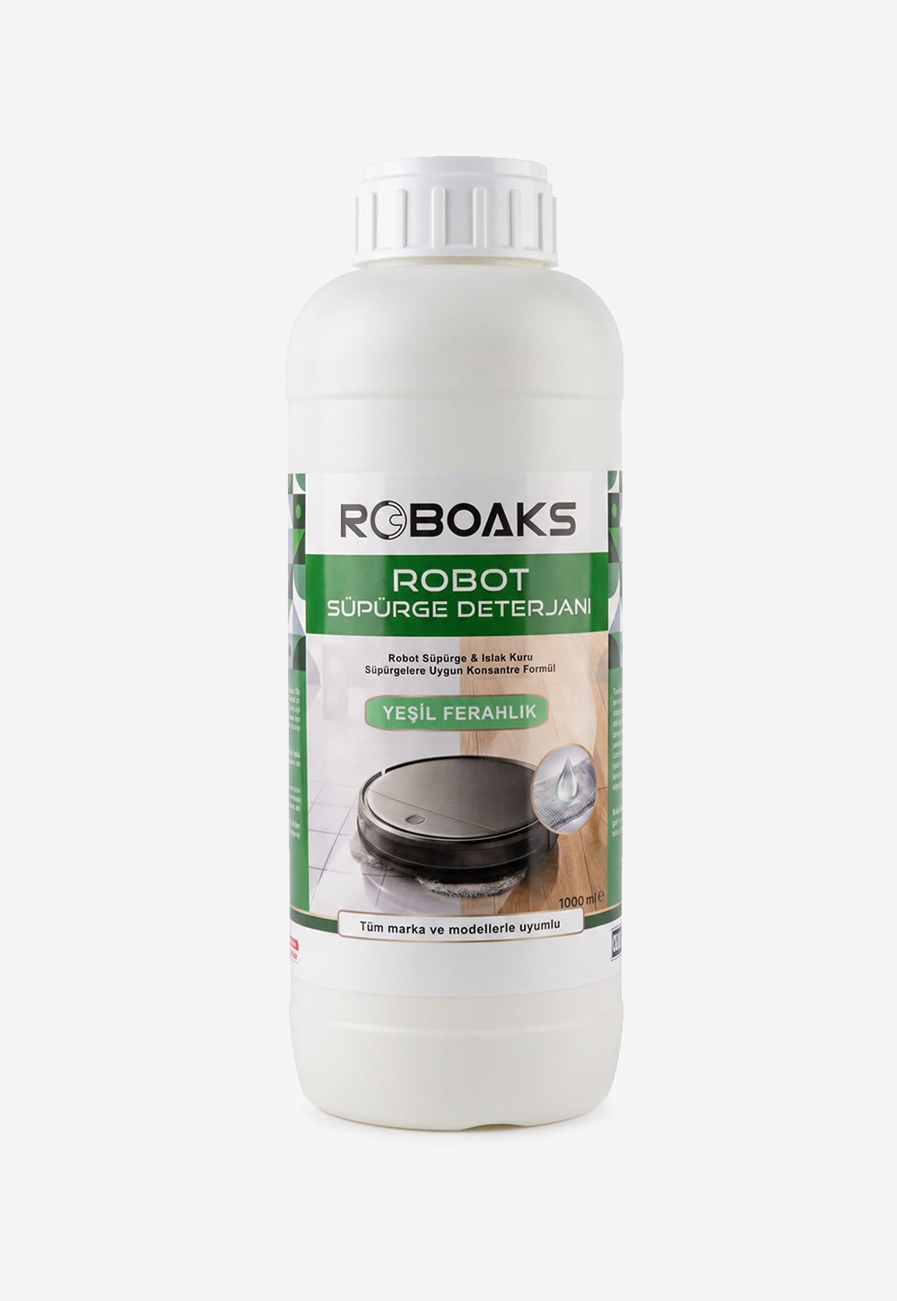 Roboaks Robot Süpürge Deterjanı - Yeşil Ferahlık - 1000 ML